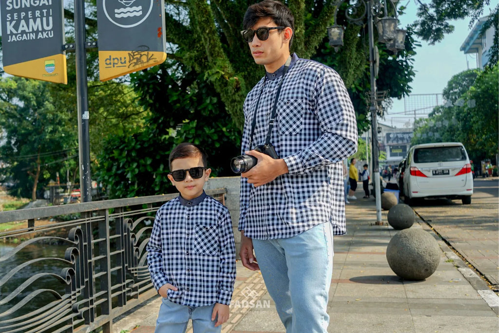 5 Pose Foto Outfit Busana Muslim Ayah Dan Anak Laki Laki