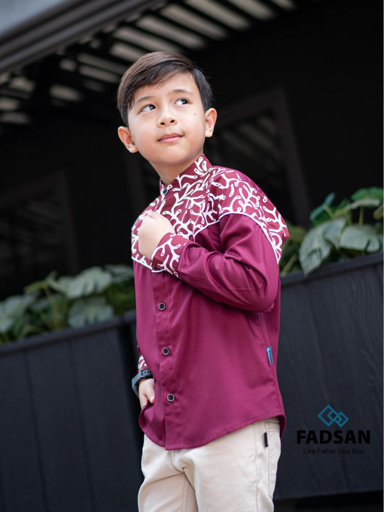 baju-koko-adikara-maroon-anak