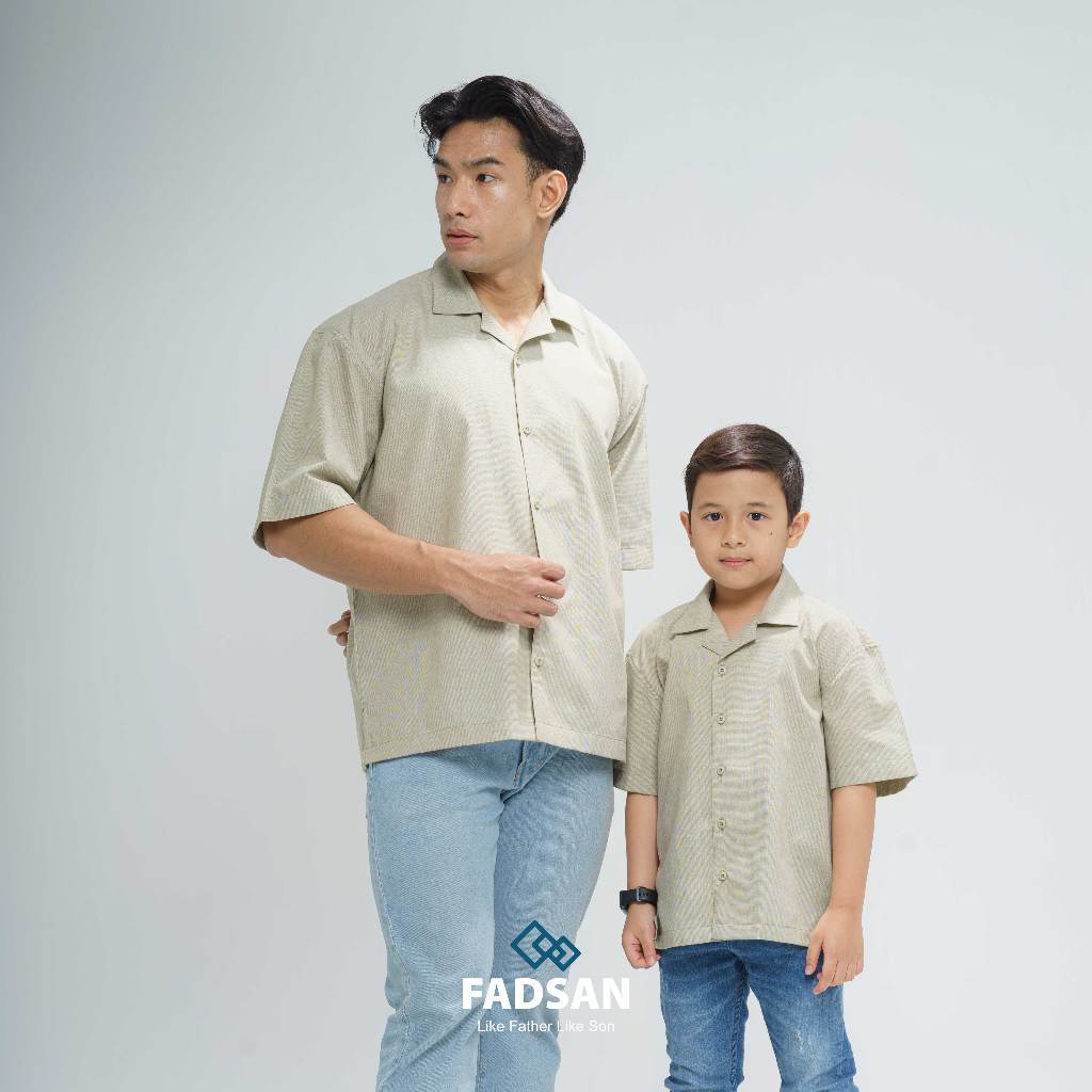 kemeja couple ayah anak oversize lengan pendek jahitan rapi kazu series fadsan kemeja couple ayah anak oversize lengan pendek jahitan rapi kazu series fadsan
