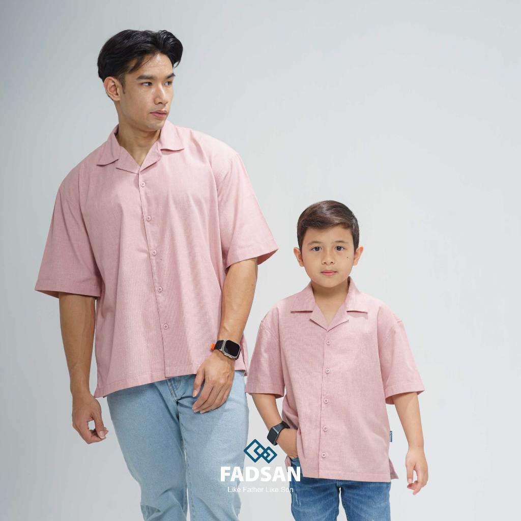 kemeja couple ayah anak oversize lengan pendek jahitan rapi kazu series fadsan kemeja couple ayah anak oversize lengan pendek jahitan rapi kazu series fadsan