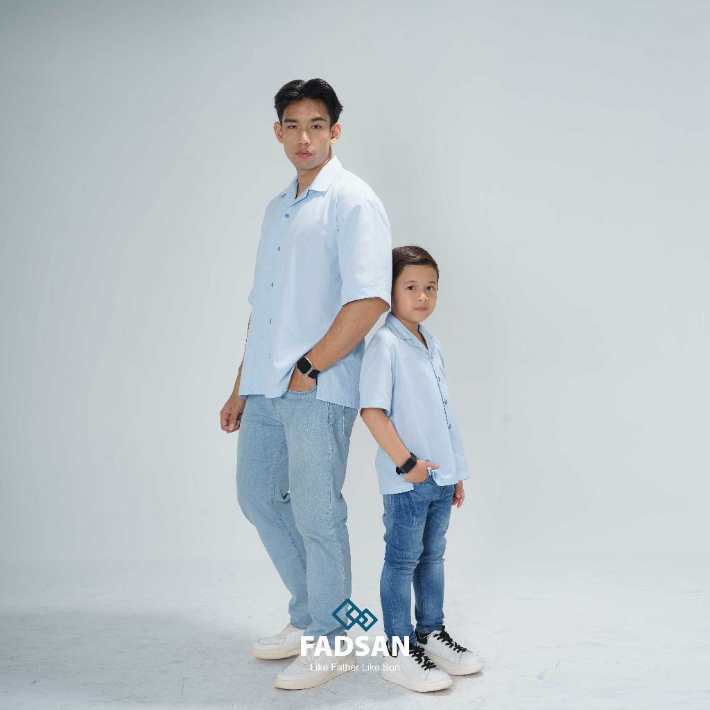 kemeja couple ayah anak oversize lengan pendek jahitan rapi kazu series fadsan kemeja couple ayah anak oversize lengan pendek jahitan rapi kazu series fadsan