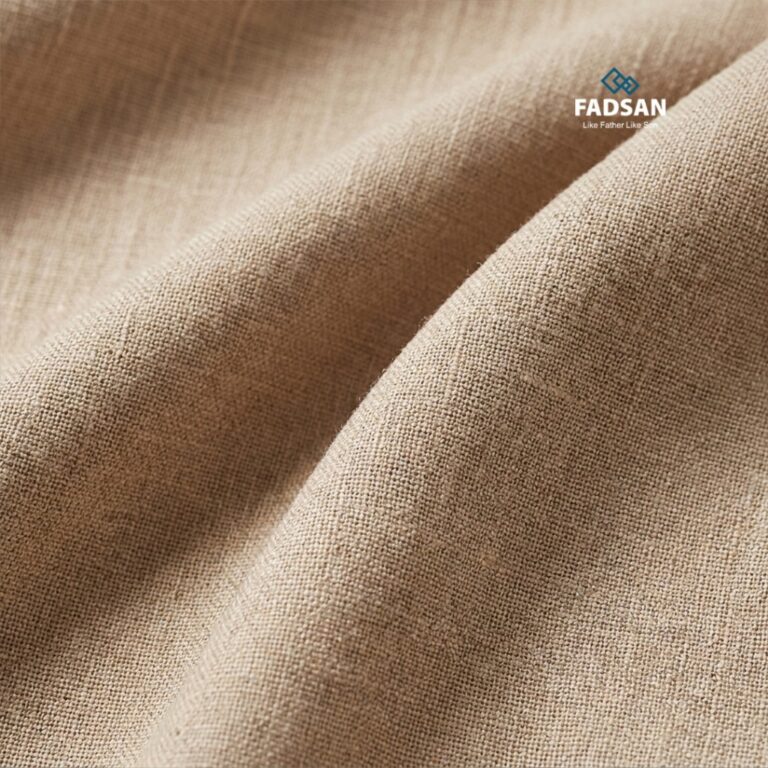 RYU Series – Kemeja Ayah & Anak | FADSAN Tekstur kain kemeja RYU warna Sand